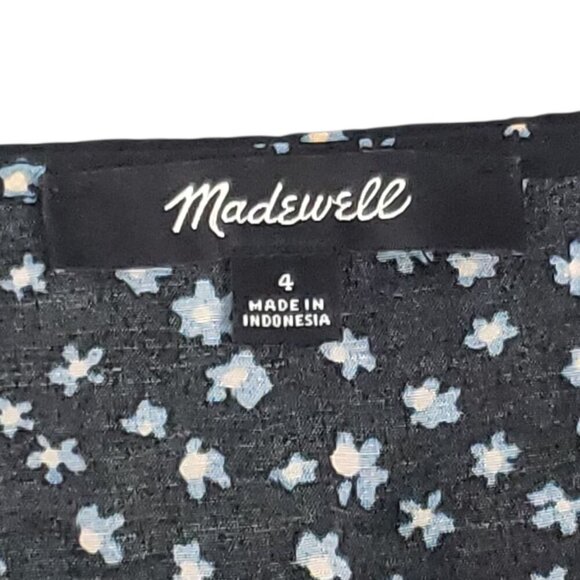 Madewell Womens Long Sleeve Floral Print Dress 4 - Picture 5 of 6